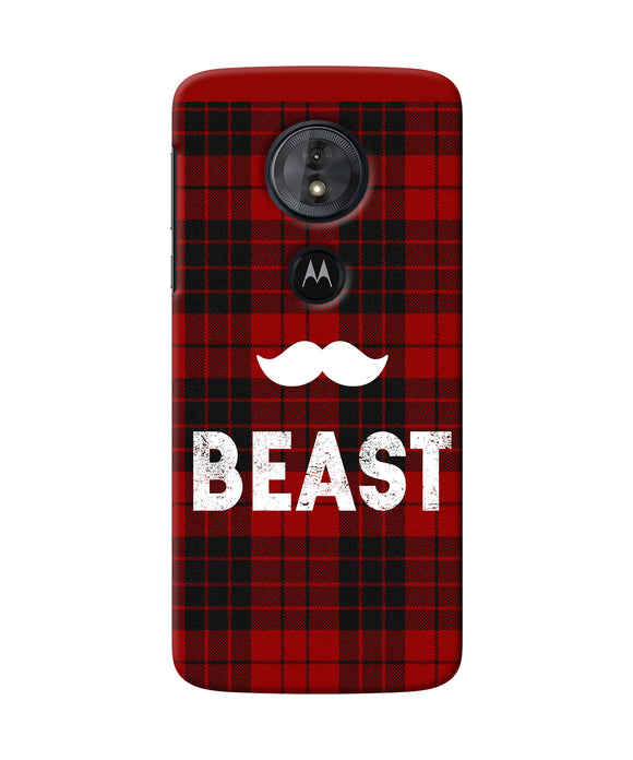 Beast Red Square Moto G6 Play Back Cover