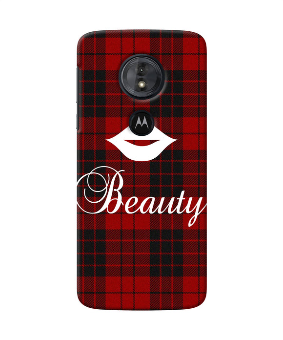 Beauty Red Square Moto G6 Play Back Cover