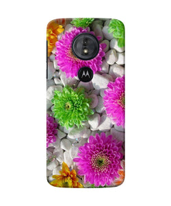 Natural Flower Stones Moto G6 Play Back Cover