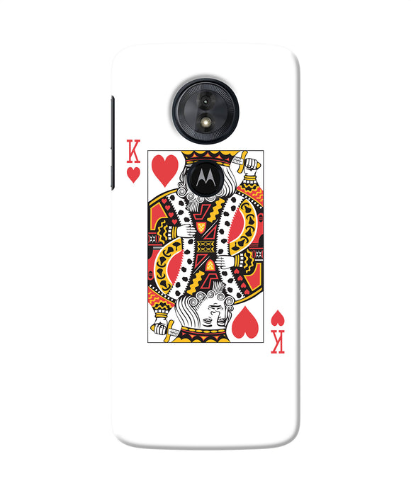 Heart King Card Moto G6 Play Back Cover