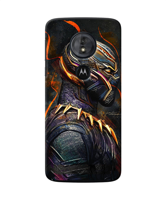 Black Panther Side Face Moto G6 Play Back Cover