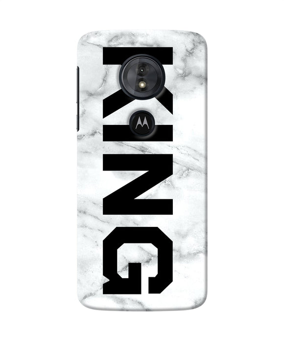 King Marble Text Moto G6 Play Back Cover
