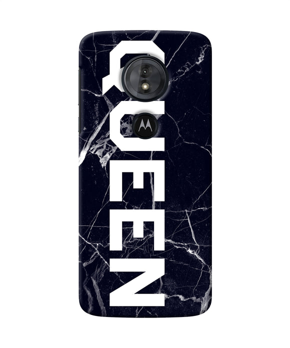 Queen Marble Text Moto G6 Play Back Cover