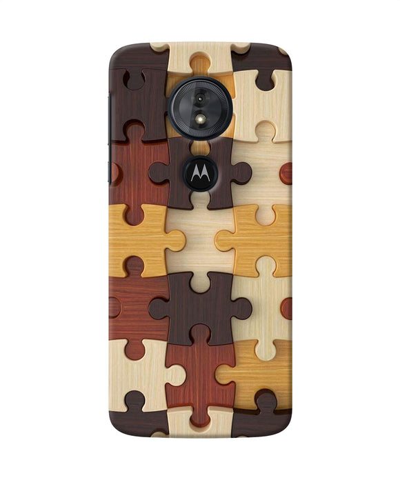 Wooden Puzzle Moto G6 Play Back Cover