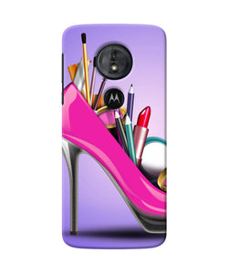 Makeup Heel Shoe Moto G6 Play Back Cover