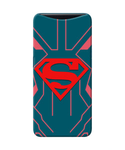 Superman Techno Oppo Find X Real 4D Back Cover