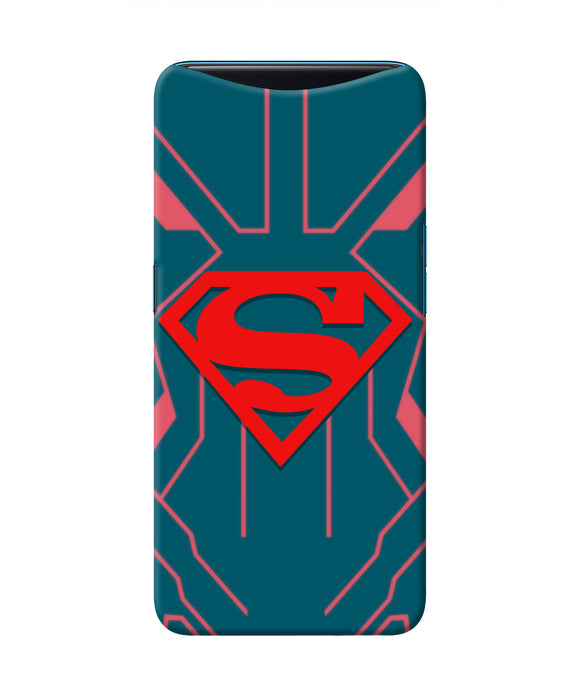 Superman Techno Oppo Find X Real 4D Back Cover