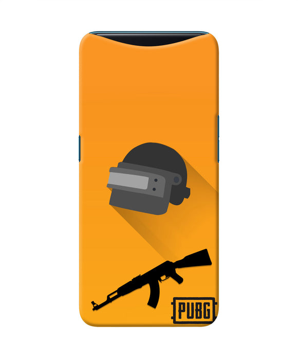 PUBG Helmet and Gun Oppo Find X Real 4D Back Cover