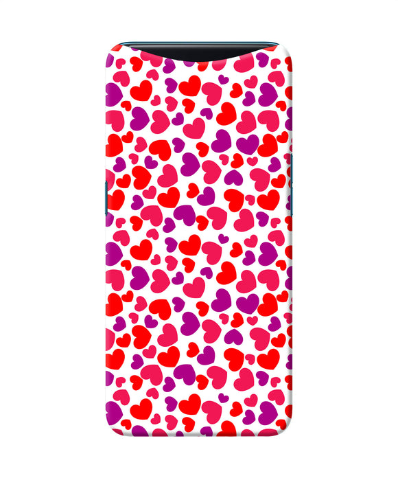 Red Heart Canvas Print Oppo Find X Back Cover