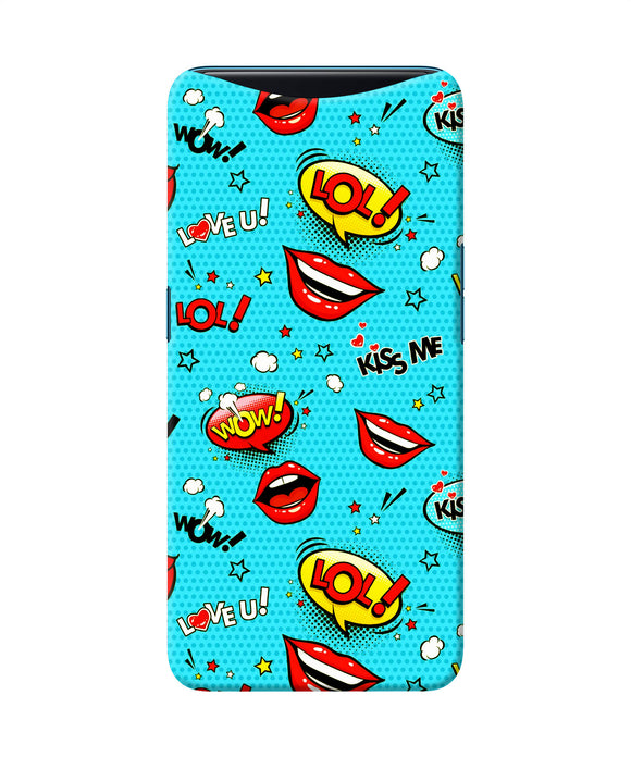 Lol Lips Print Oppo Find X Back Cover