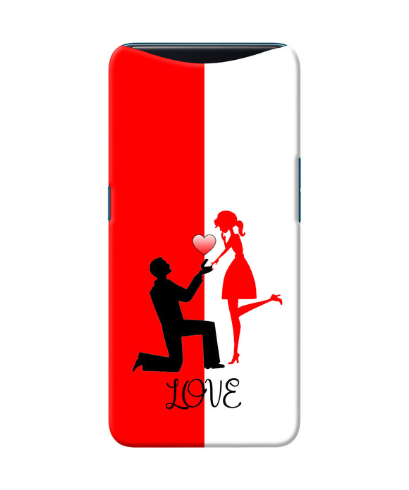 Love Propose Red And White Oppo Find X Back Cover