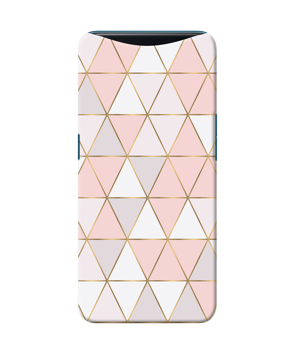 Abstract Pink Triangle Pattern Oppo Find X Back Cover