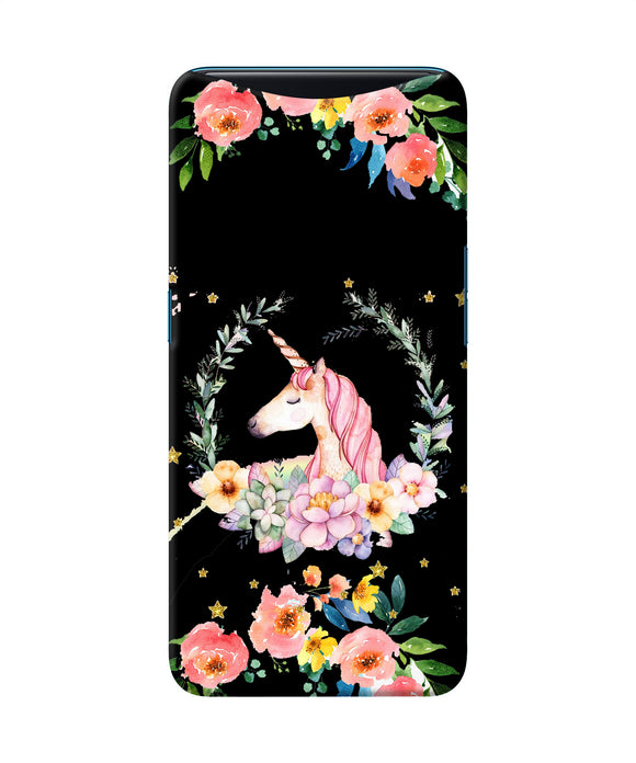 Unicorn Flower Oppo Find X Back Cover