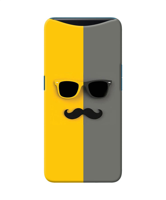 Mustache Glass Oppo Find X Back Cover