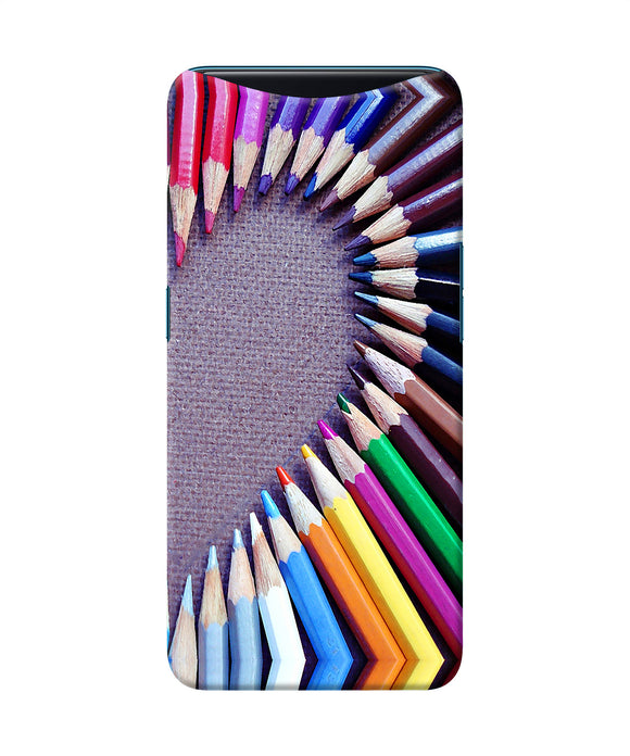 Color Pencil Half Heart Oppo Find X Back Cover