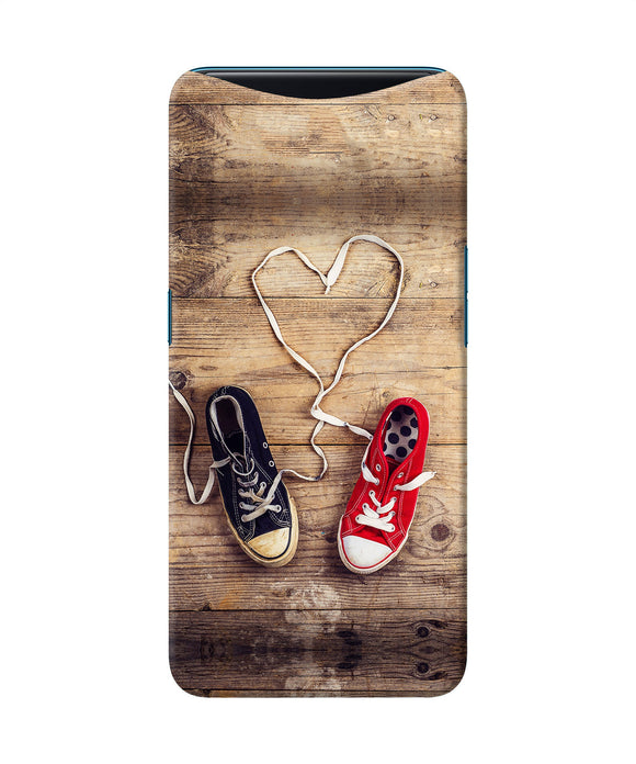 Shoelace Heart Oppo Find X Back Cover