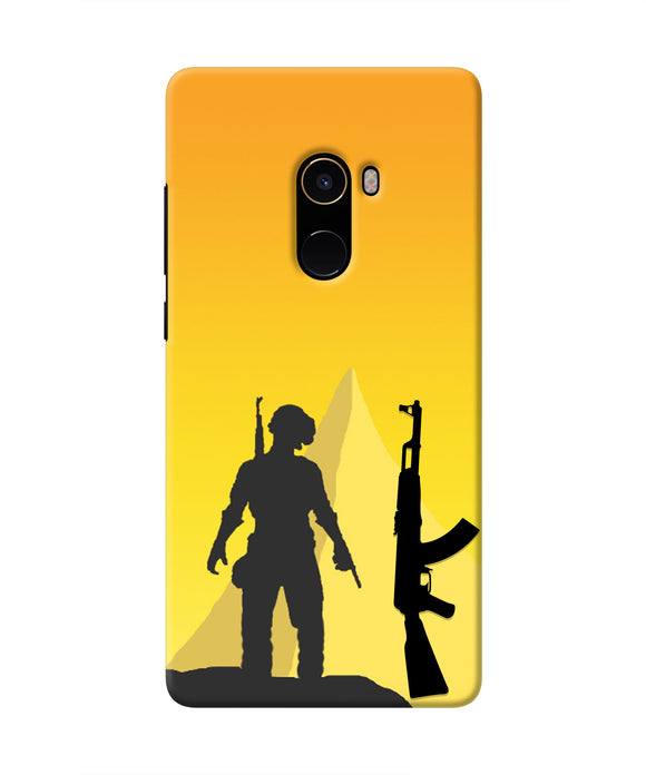 PUBG Silhouette Mi Mix 2 Real 4D Back Cover