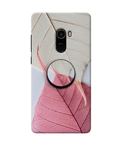 White Pink Leaf Mi Mix 2 Pop Case