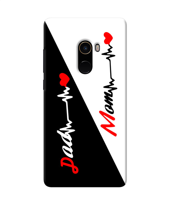 Mom Dad Heart Line Mi Mix 2 Back Cover