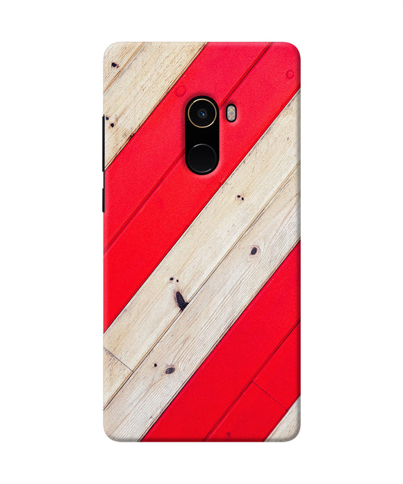 Abstract Red Brown Wooden Mi Mix 2 Back Cover