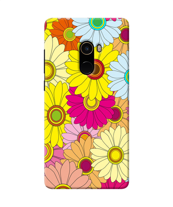 Abstract Colorful Flowers Mi Mix 2 Back Cover