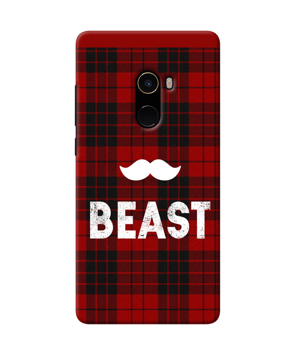 Beast Red Square Mi Mix 2 Back Cover