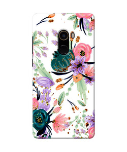 Abstract Flowers Print Mi Mix 2 Back Cover