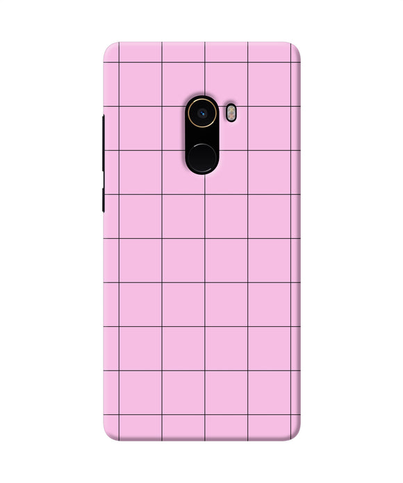 Pink Square Print Mi Mix 2 Back Cover
