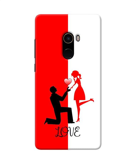 Love Propose Red And White Mi Mix 2 Back Cover