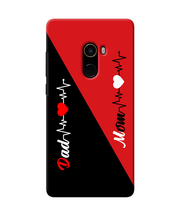 Mom Dad Heart Line Mi Mix 2 Back Cover