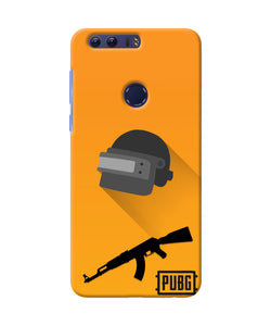 PUBG Helmet and Gun Honor 8 Real 4D Back Cover