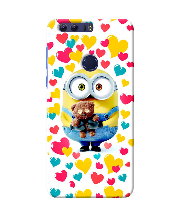 Minion Teddy Hearts Honor 8 Back Cover
