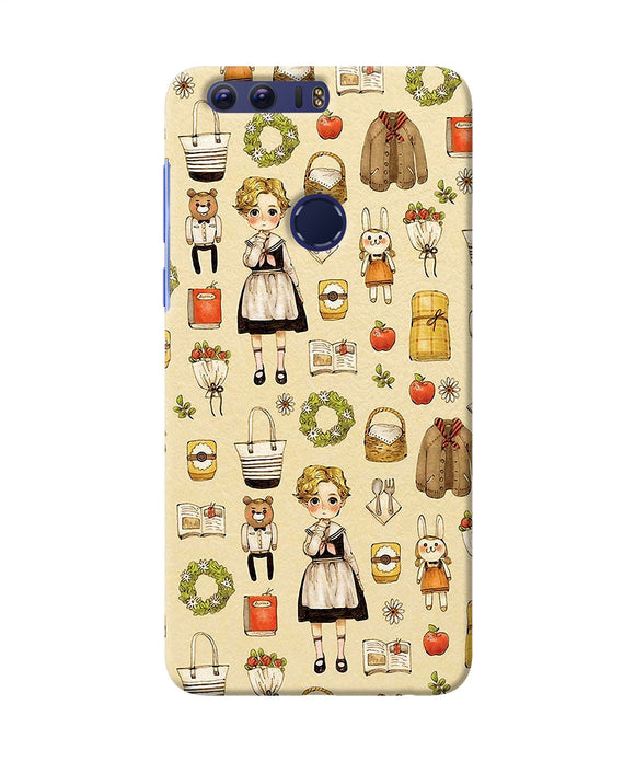 Canvas Girl Print Honor 8 Back Cover