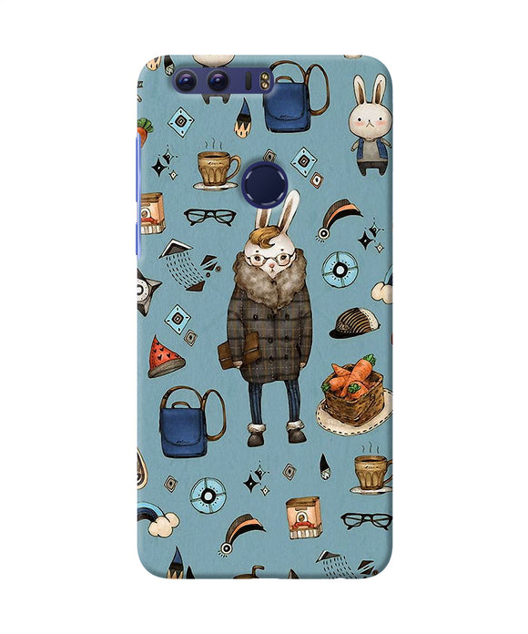 Canvas Rabbit Print Honor 8 Back Cover