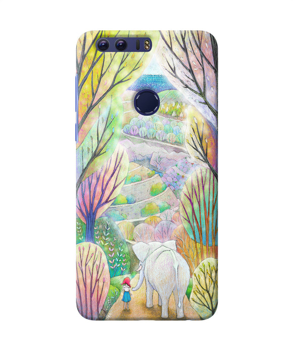Natual Elephant Girl Honor 8 Back Cover