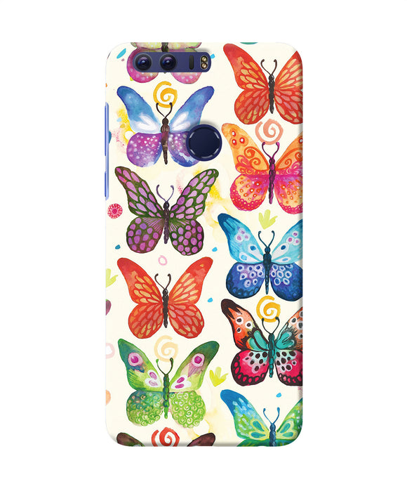 Abstract Butterfly Print Honor 8 Back Cover