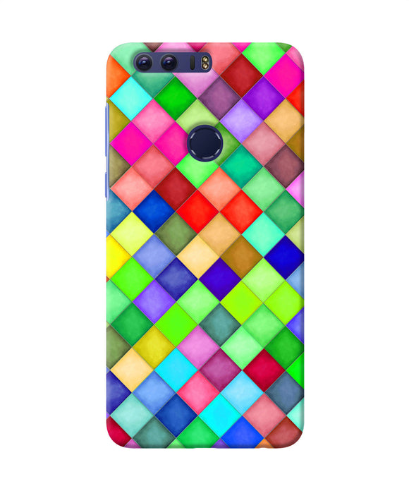 Abstract Colorful Squares Honor 8 Back Cover