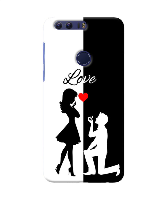 Love Propose Black And White Honor 8 Back Cover