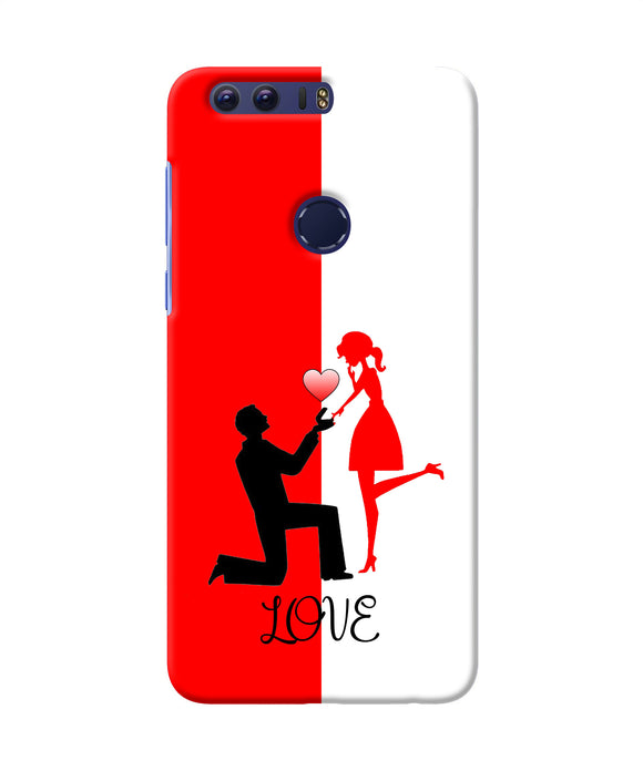 Love Propose Red And White Honor 8 Back Cover