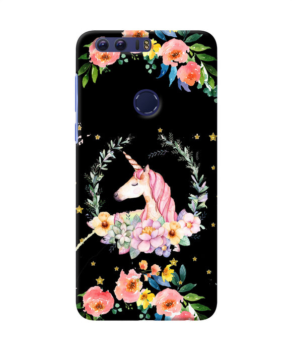 Unicorn Flower Honor 8 Back Cover