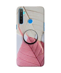 White Pink Leaf Realme 5/5i/5s Pop Case