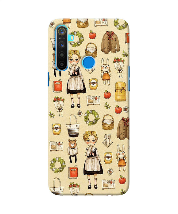 Canvas Girl Print Realme 5 / 5i / 5s Back Cover