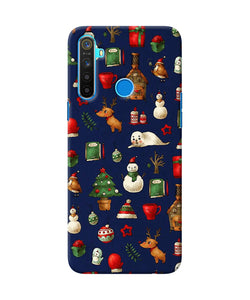 Canvas Christmas Print Realme 5 / 5i / 5s Back Cover