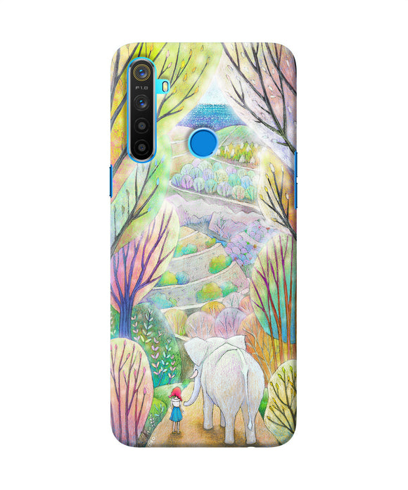 Natual Elephant Girl Realme 5 / 5i / 5s Back Cover