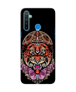 Abstract Tiger Realme 5 / 5i / 5s Back Cover