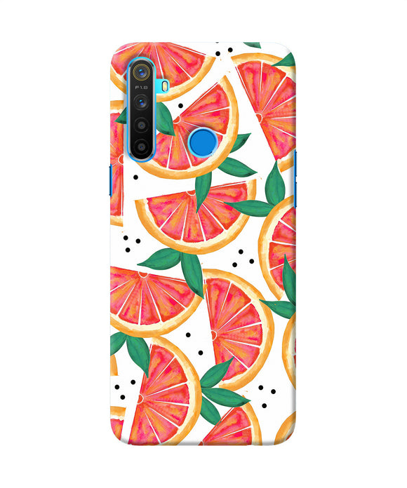 Abstract Orange Print Realme 5 / 5i / 5s Back Cover