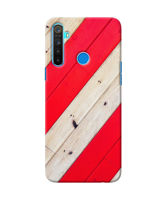 Abstract Red Brown Wooden Realme 5 / 5i / 5s Back Cover