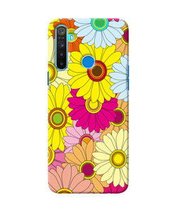 Abstract Colorful Flowers Realme 5 / 5i / 5s Back Cover