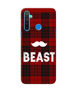 Beast Red Square Realme 5 / 5i / 5s Back Cover