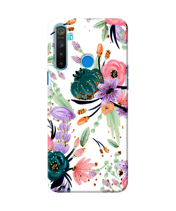 Abstract Flowers Print Realme 5 / 5i / 5s Back Cover